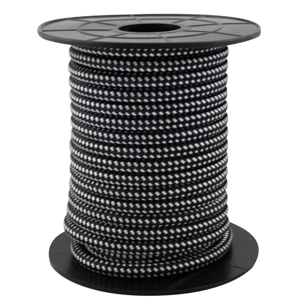 Cable textil 10M (2x0.75mm) Negro/Blanco