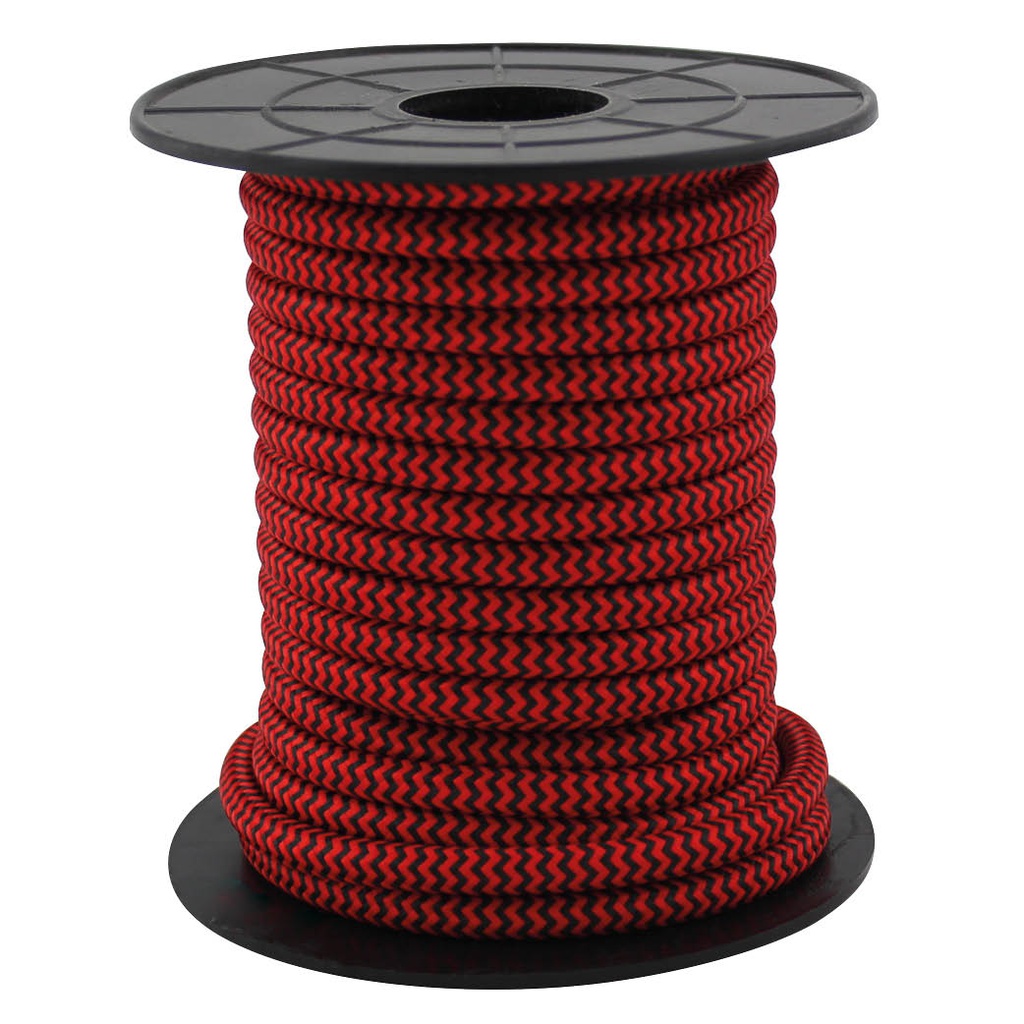 Cable textil 10M (2x0.75mm) Rojo/Negro