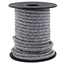 Câble en tissu 10 M (2x0,75 mm) Noir/Gris