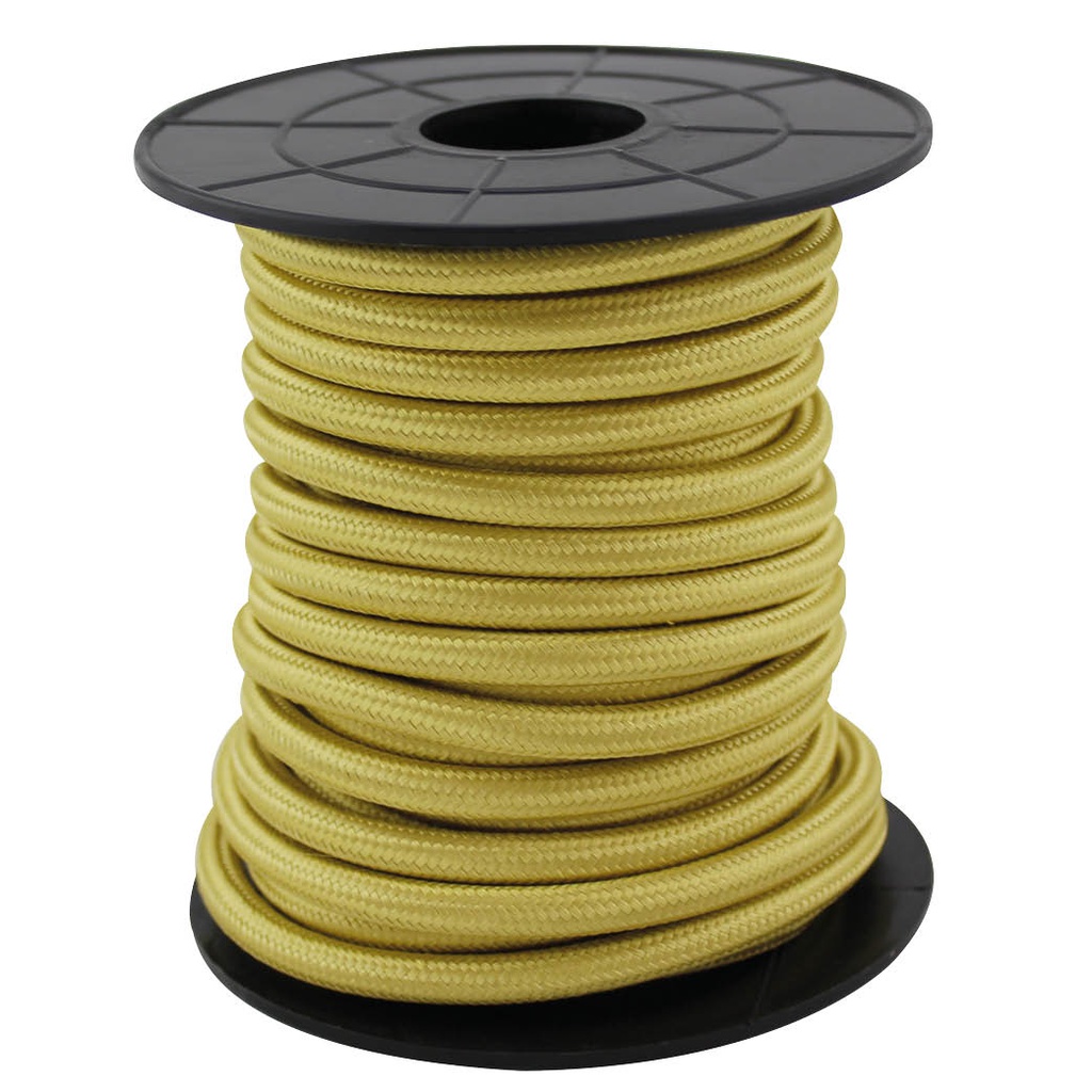 10m textile cable (2x0.75mm) champagne