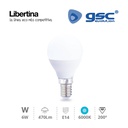 Lámpara esférica LED 6W E14 6000K - Libertina