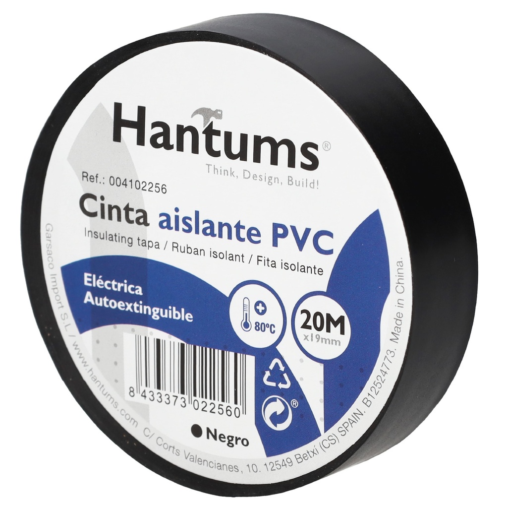 Ruban électrique isolant PVC 20 M Noir - Sous film rétractable 10 u