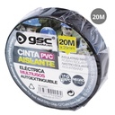 PVC electrical insulating tape 25mm 20M Black - 10pcs Shrink