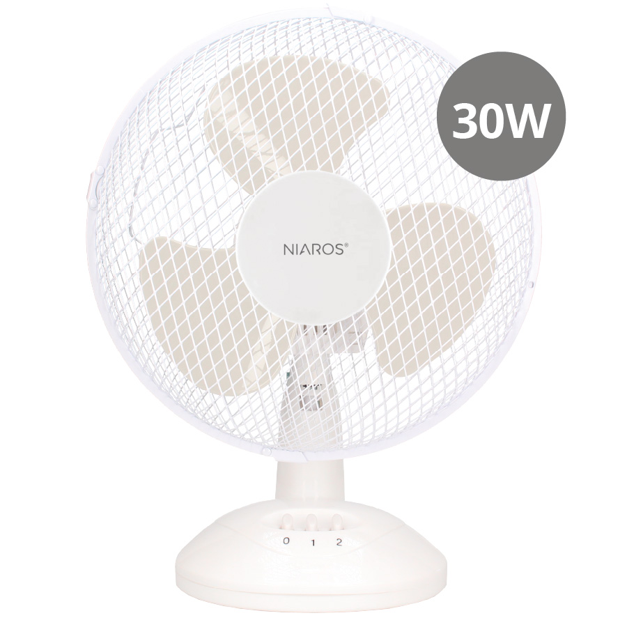 Table fan 23cm Ø 30W White