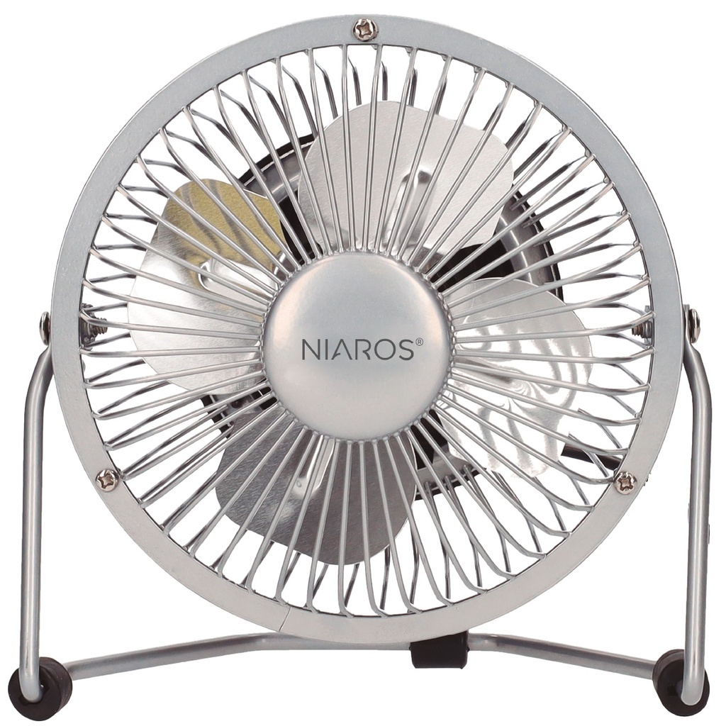 Mini ventilador sobremesa USB Kila Ø9,5cm 2,5W Gris