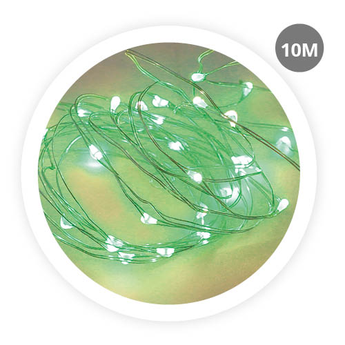 Guirlande fil de fer 10 M 8 fonctions Vert