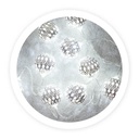 [005204457] 1M Silver balls garland 2xAA 6000-10000K