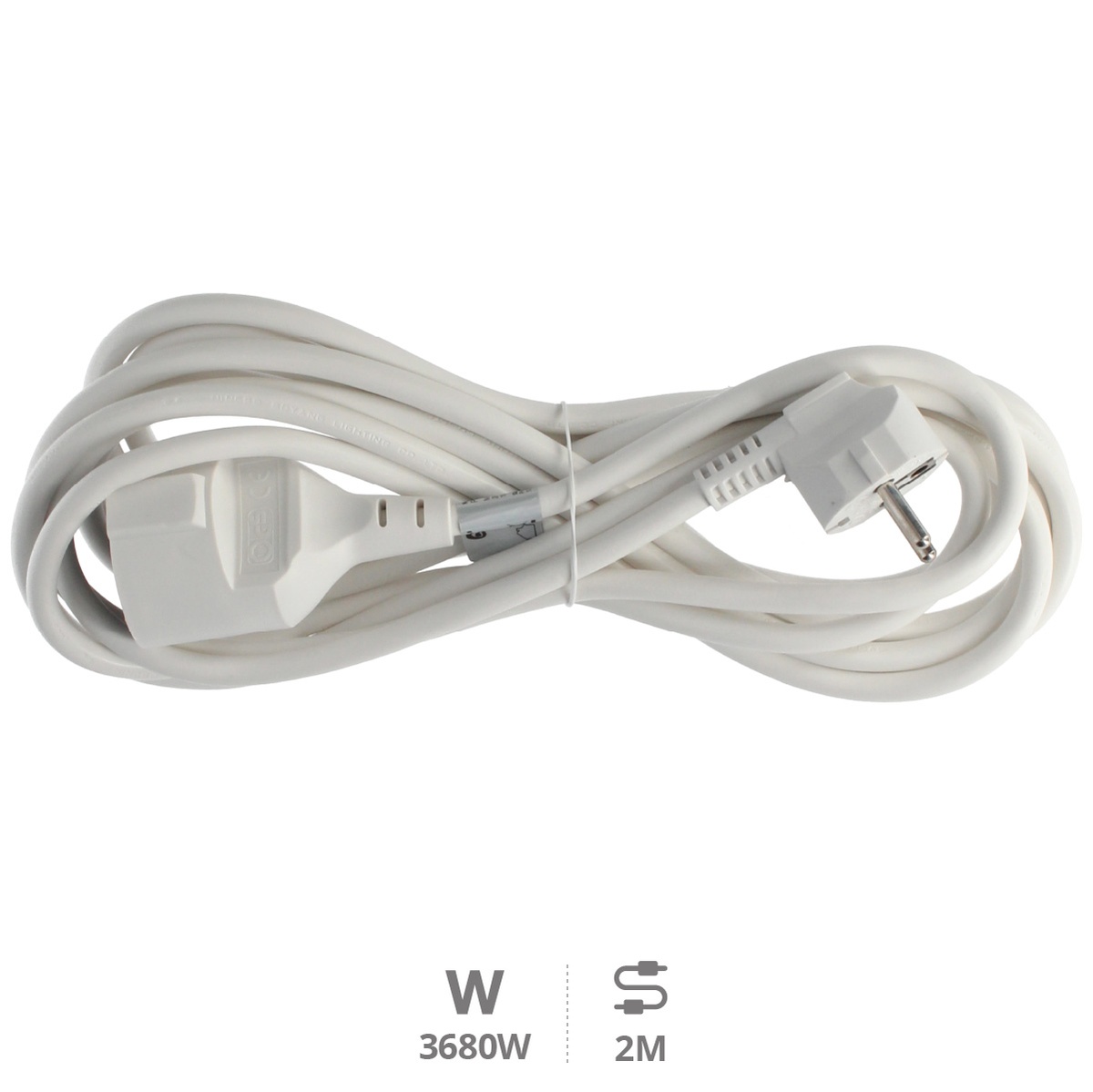 Rallonge électrique Blanche Sucko (3x1,5 mm) 2 M