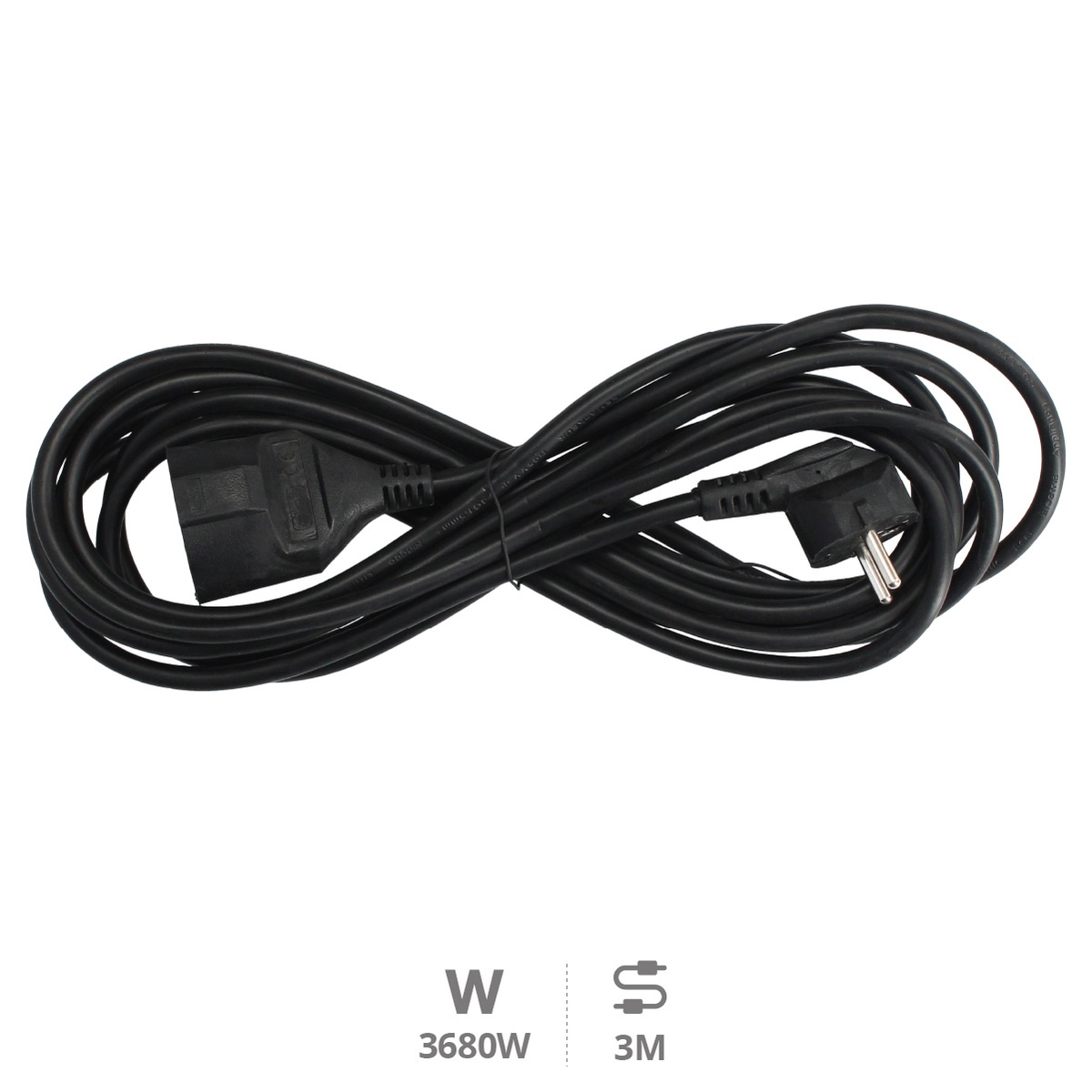 Rallonge électrique noire Sucko (3x1,5 mm) 3 M