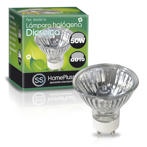 Lampara eco-halogena dicroica 50W GU10