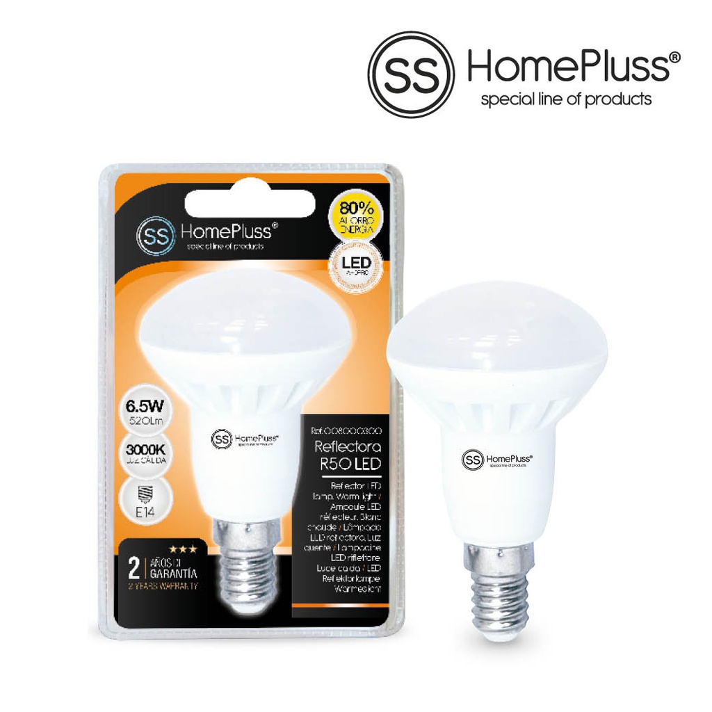 Lampara reflectora R50 6.5W E14 3000K -12u caja ex