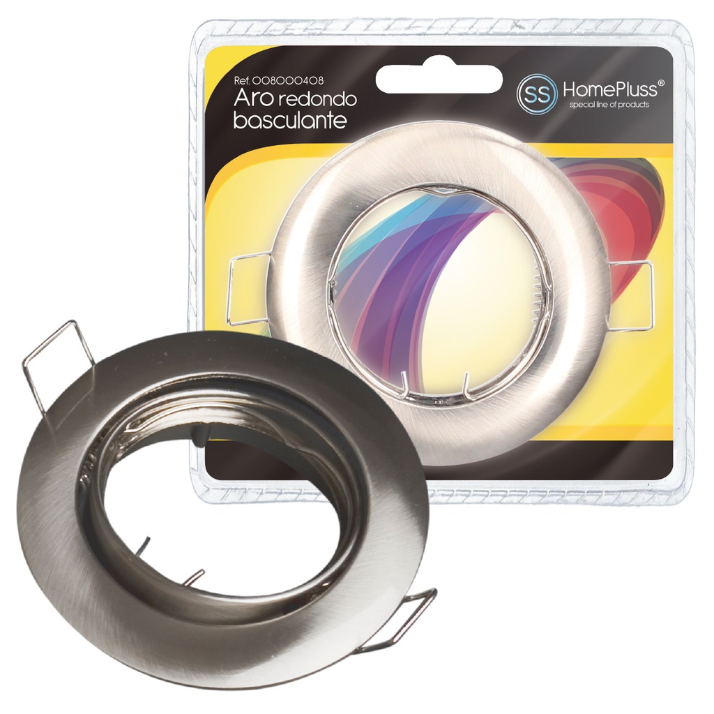 Anneau basculant rond Nickel - boîte prés. 25 u