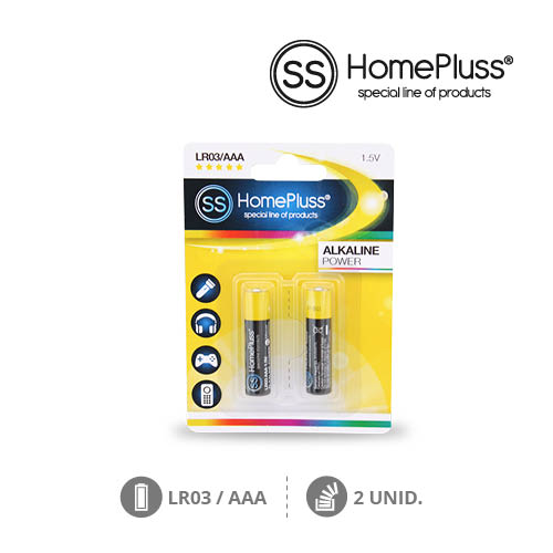 Homepluss alkaline LR03 (AAA) Battery 2pcs/blister