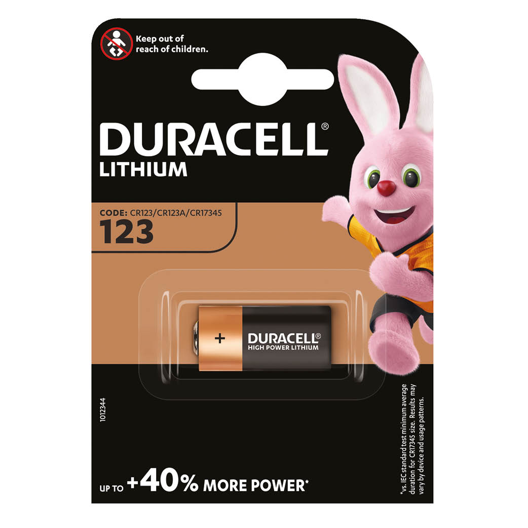 Pile lithium Duracell Ultra M3 123 Blister 1