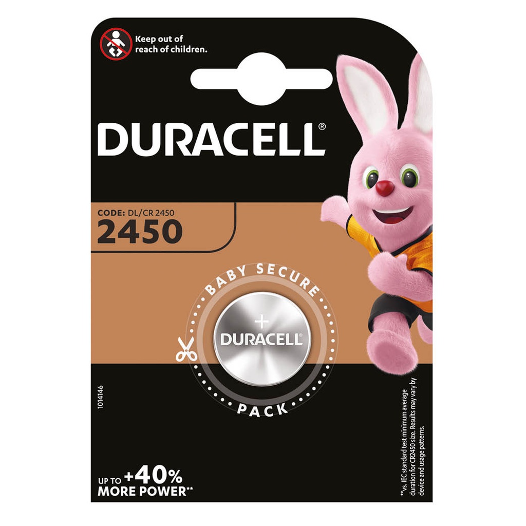 DURACELL lithium CR2450 Battery 1pc/blister