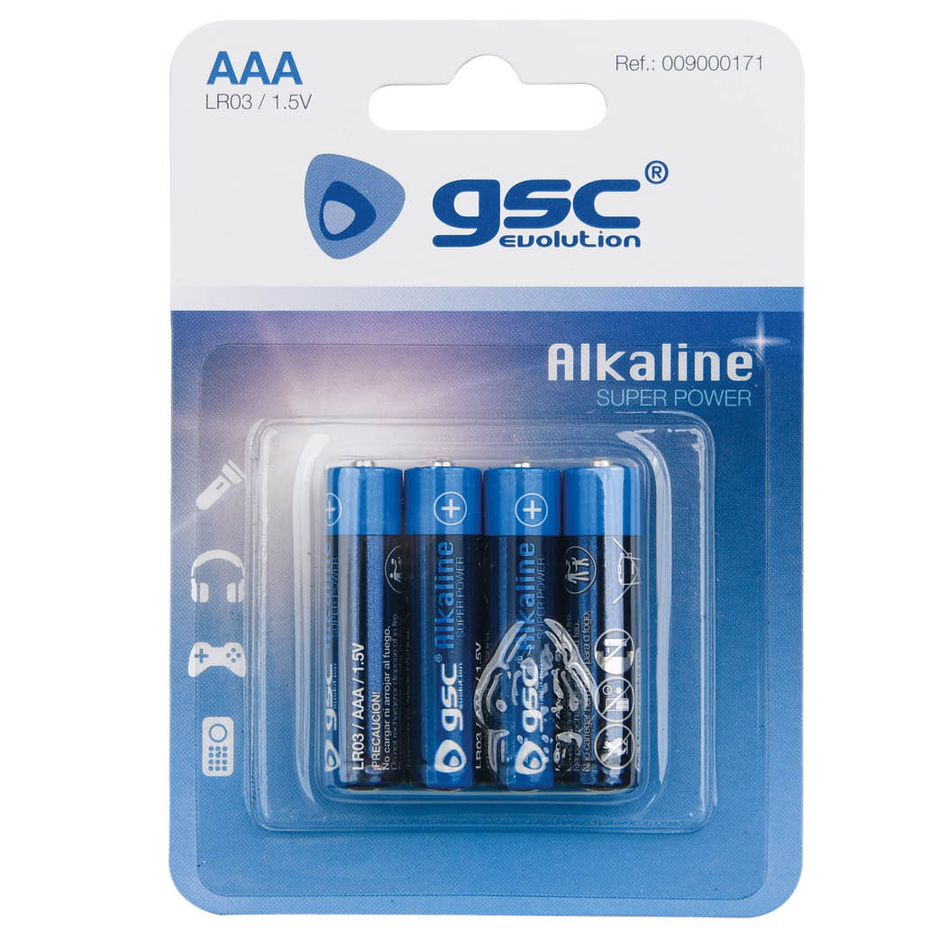 GSC evolution alkaline LR03 (AAA) Battery 4pcs/blister