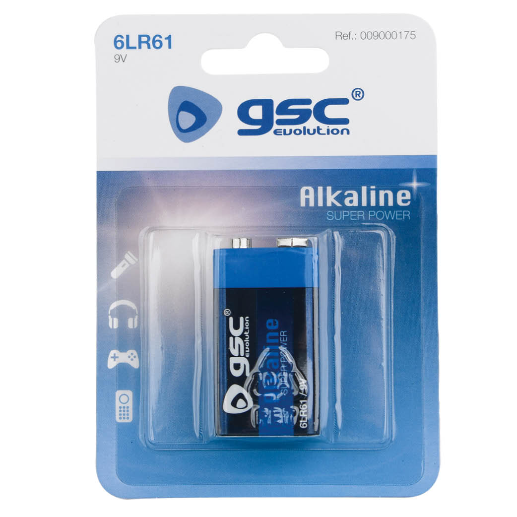 GSC evolution alkaline 6F22 (9V) Battery 1pc/blister