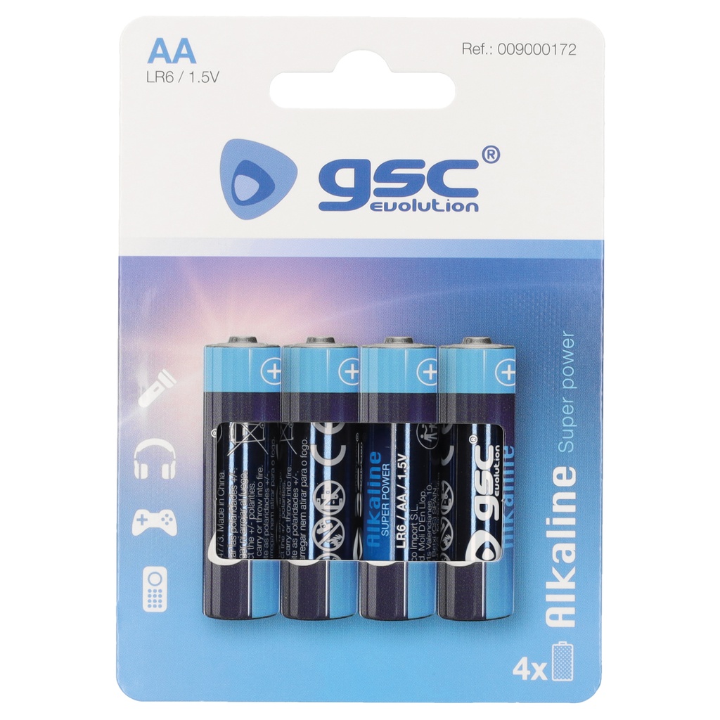 Pile alcaline GSC evolution LR-6 (AA), Blister 4 u