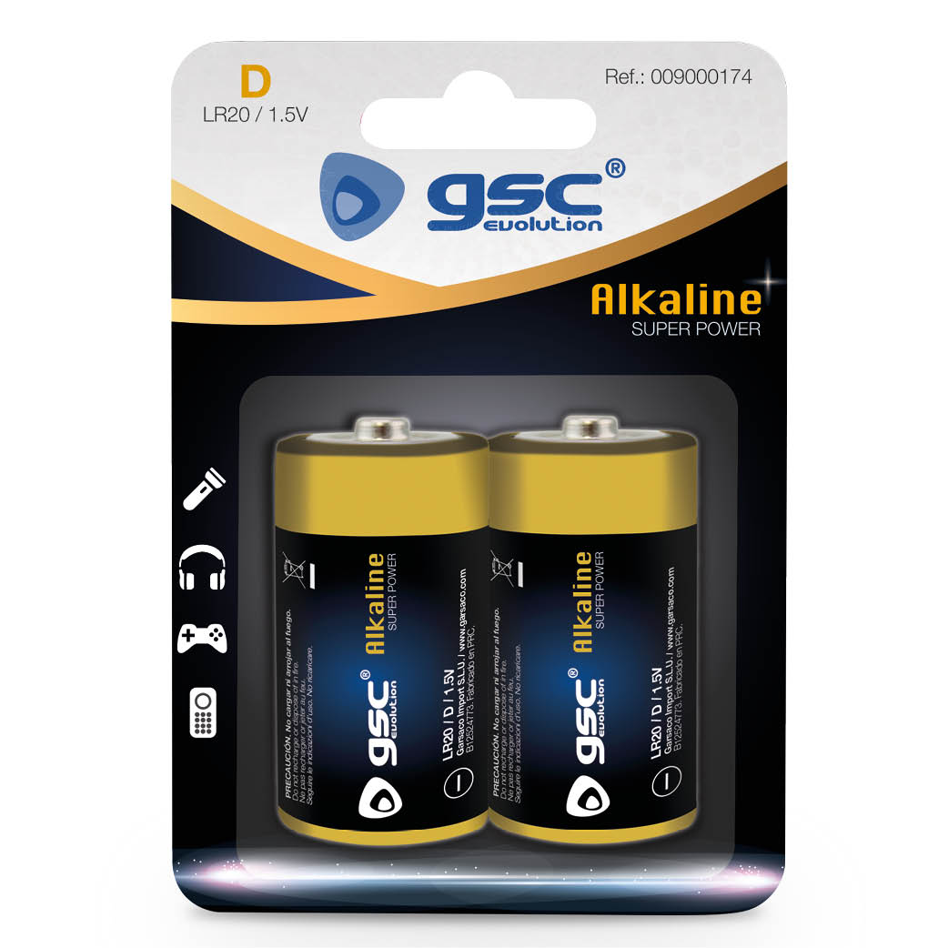 GSC evolution alkaline LR20 (D) Battery 2pcs/blister