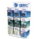 Countertop exhibitor for battery blisters