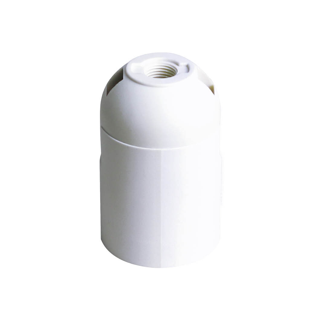 Porte-lampe thermoplastique lisse E27 Blanc