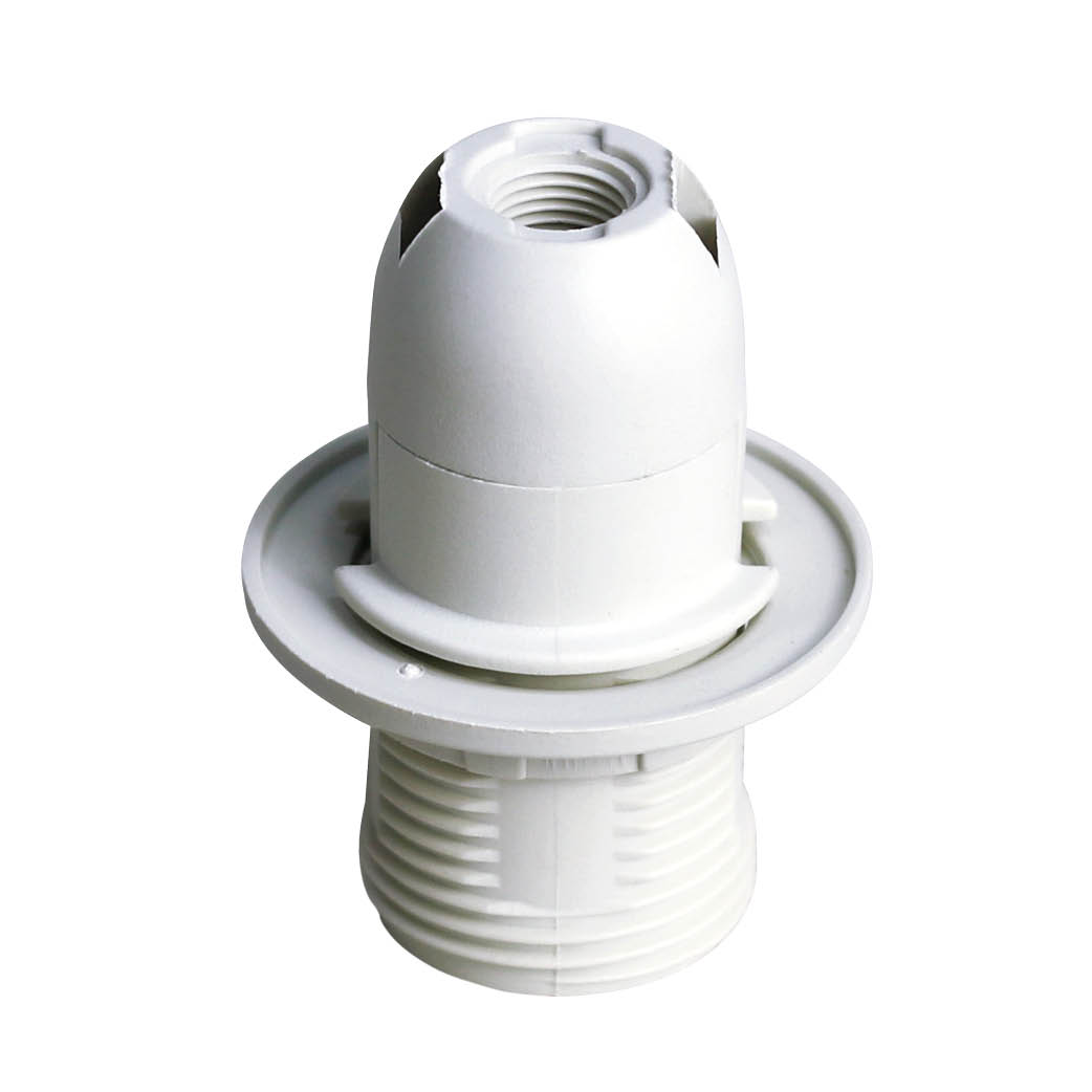 Suporte de lâmpadas termoplástico semirroscado E14 Branco