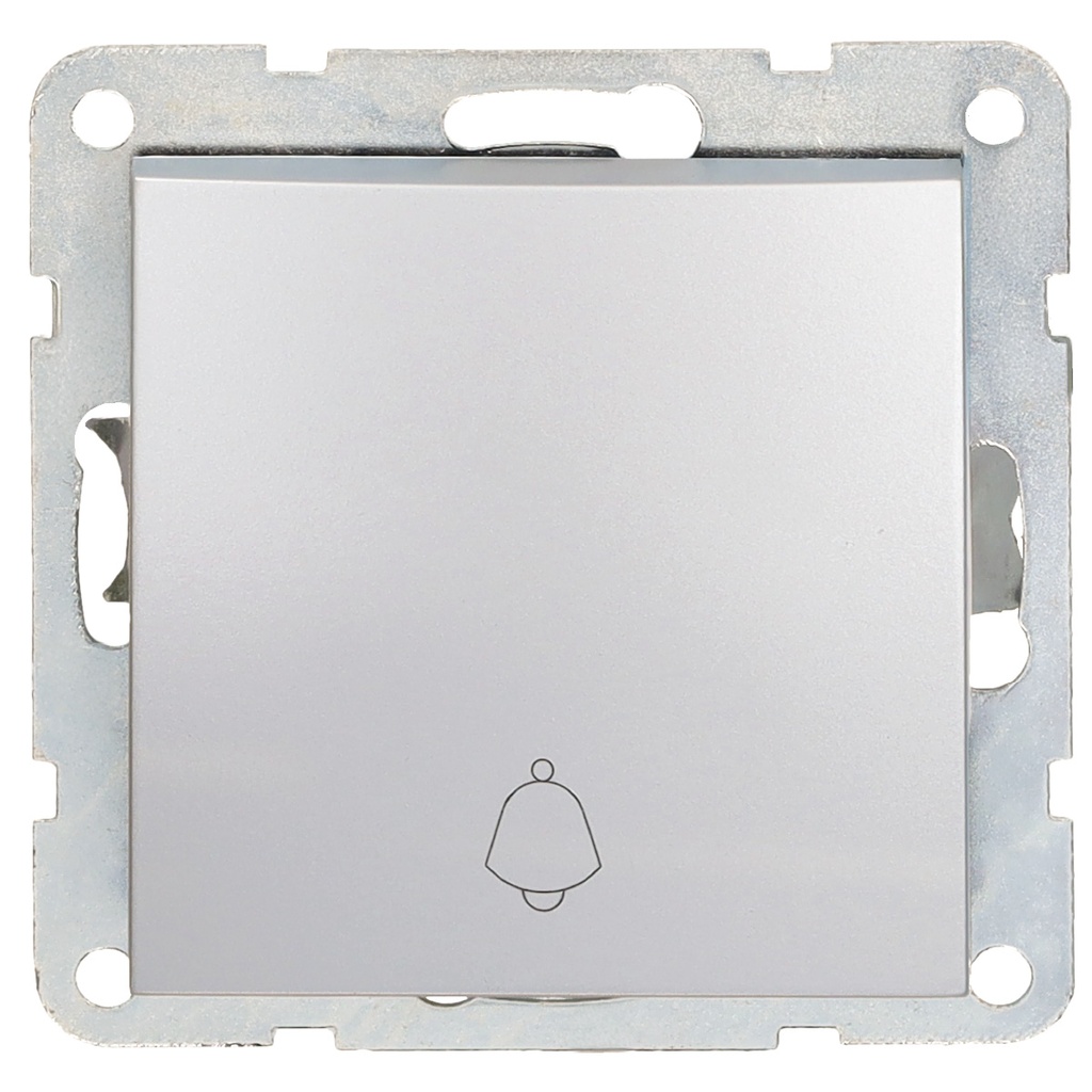 Bouton-poussoir cloche à encastrer Iota Argent