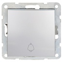 Bouton-poussoir cloche à encastrer Iota Argent