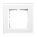 1 gang glass cover frame Iota Silver