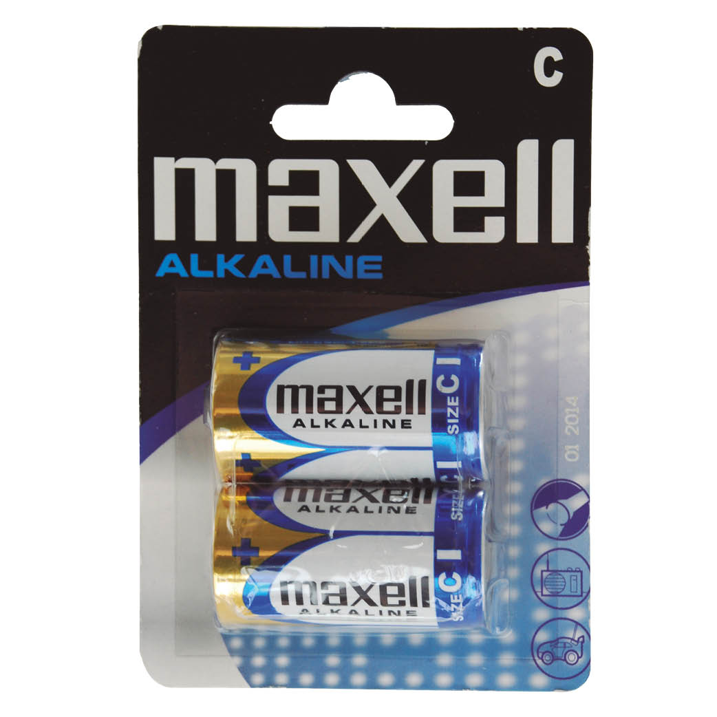 Pilha alcalina Maxell LR14 (C) Blister 2 un.