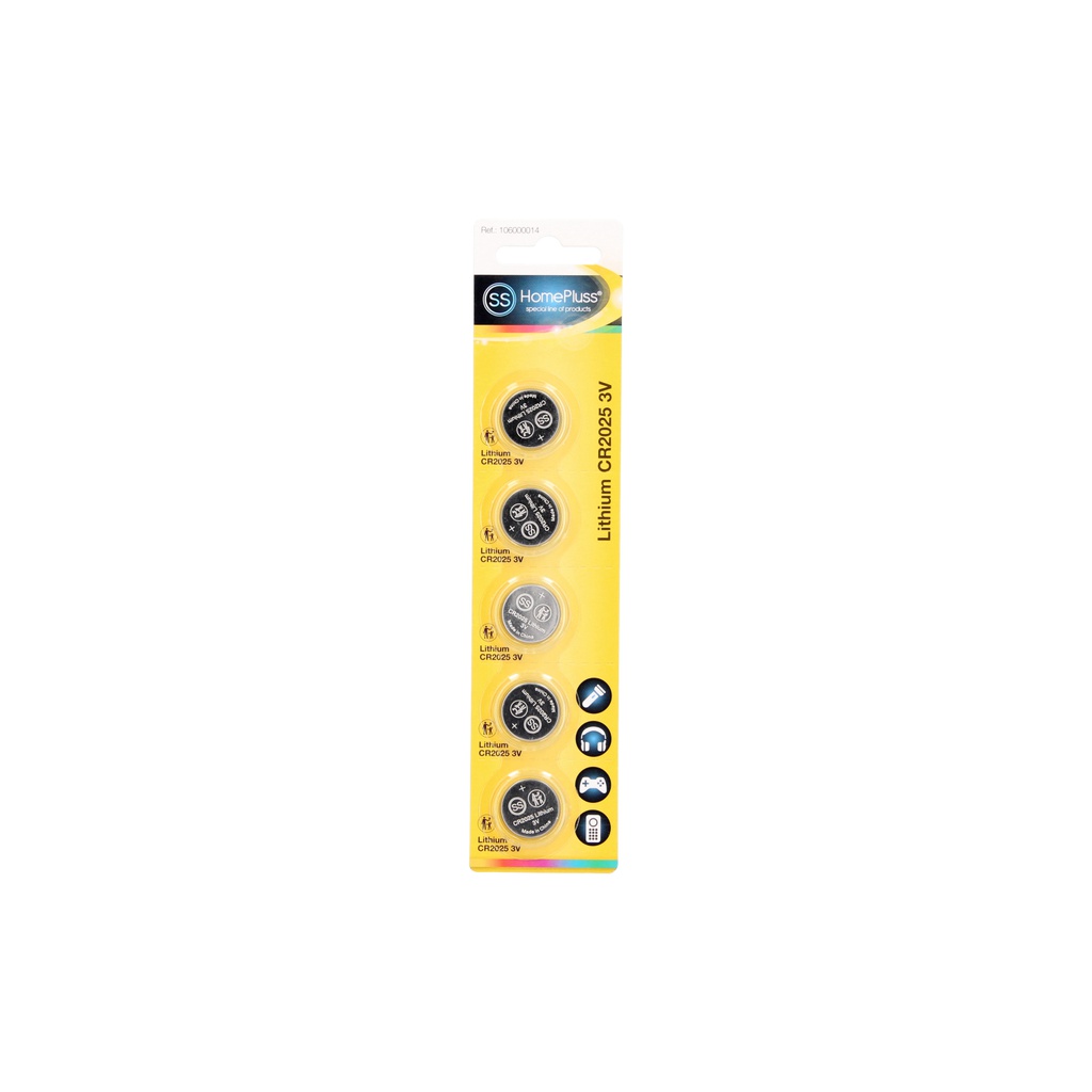 SS CR2025 lithium baterry 5pcs blister