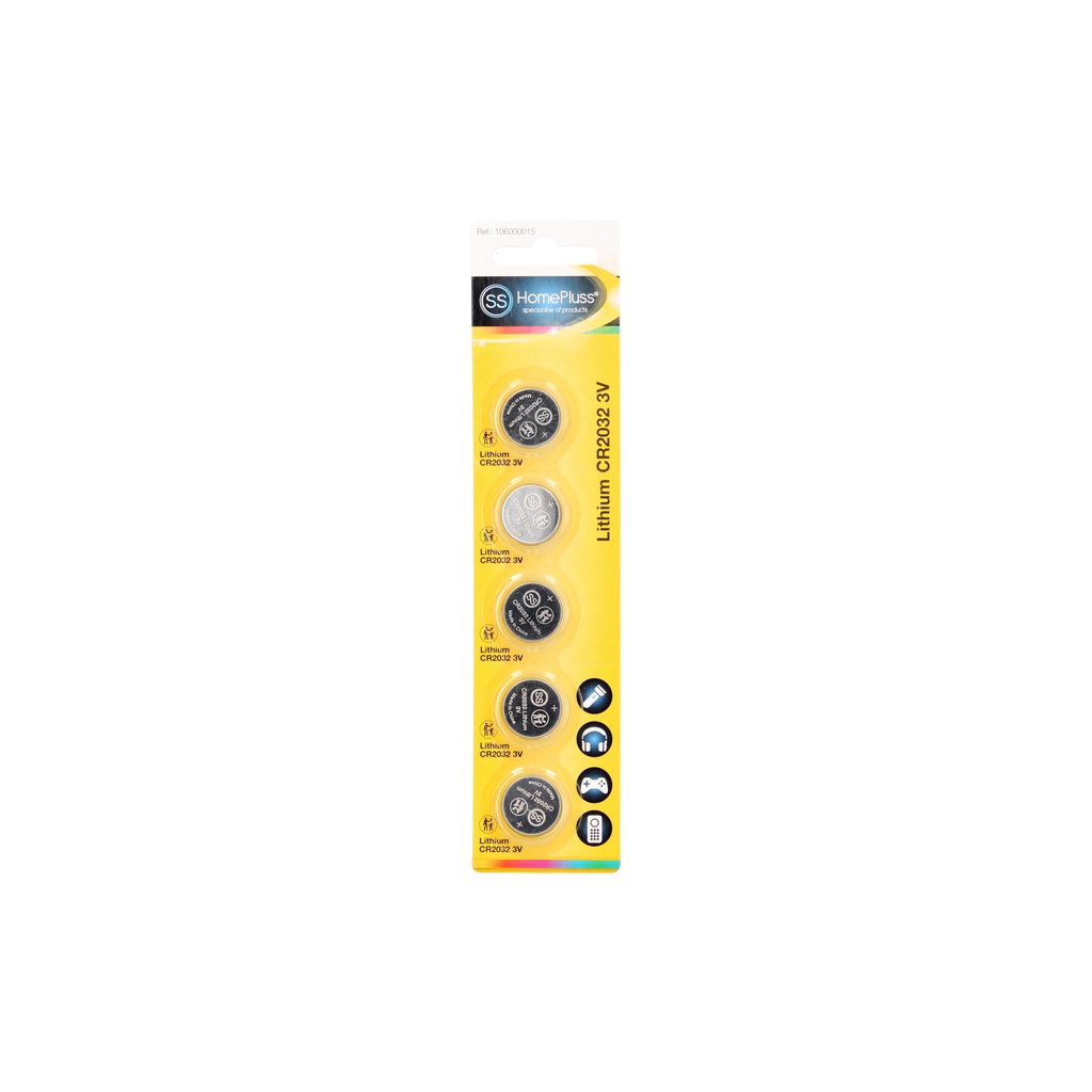 SS CR2032 lithium baterry 5pcs blister