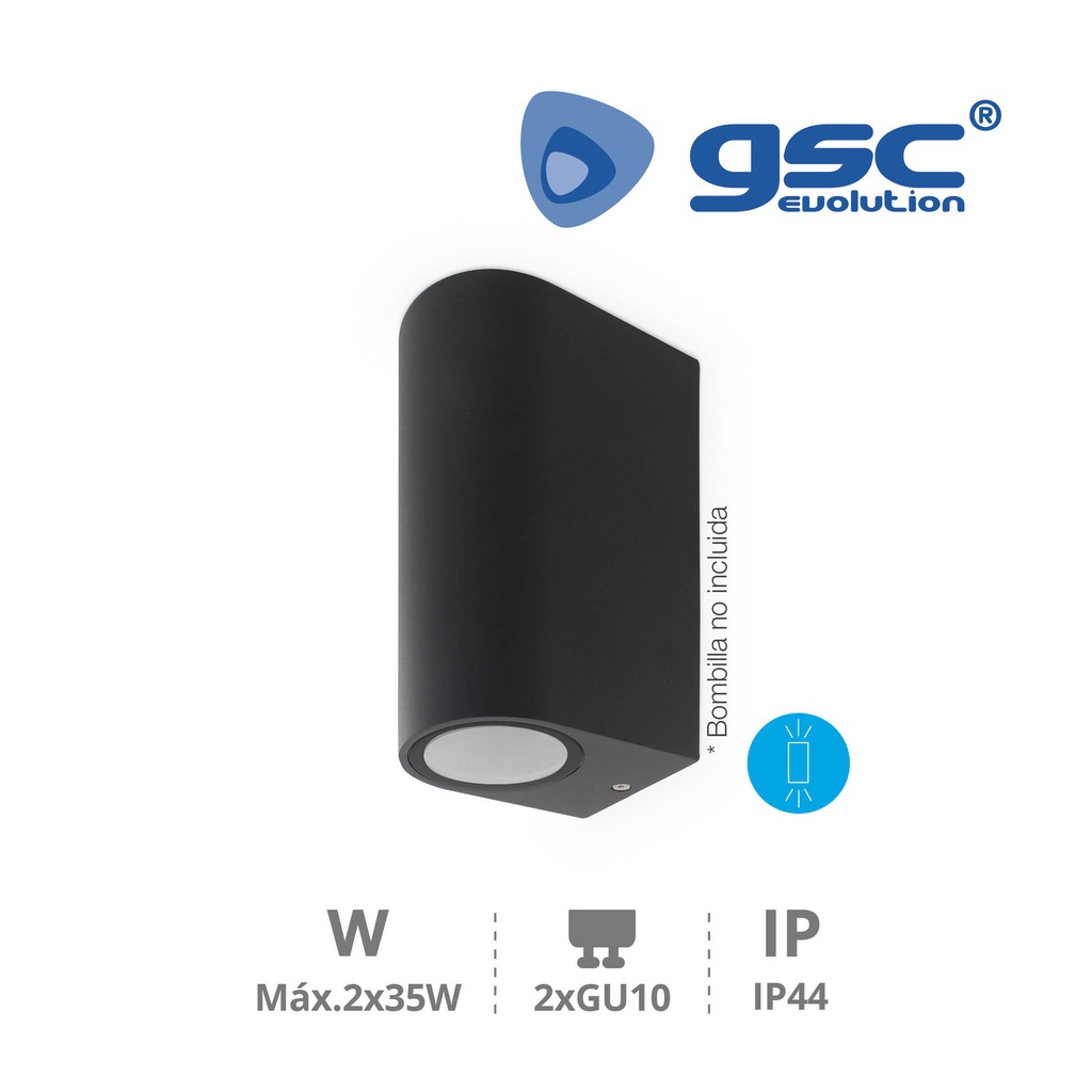 Aplique de parede Intra 2 luzes GU10 Max. 35W IP44 Antracite