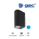 Aplique de parede Intra 2 luzes GU10 Max. 35W IP44 Antracite