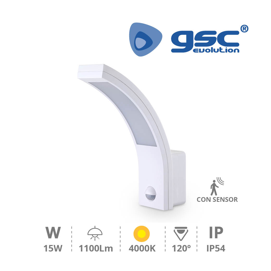 Aplique pared con sensor Havasu 15W 4000K Blanco