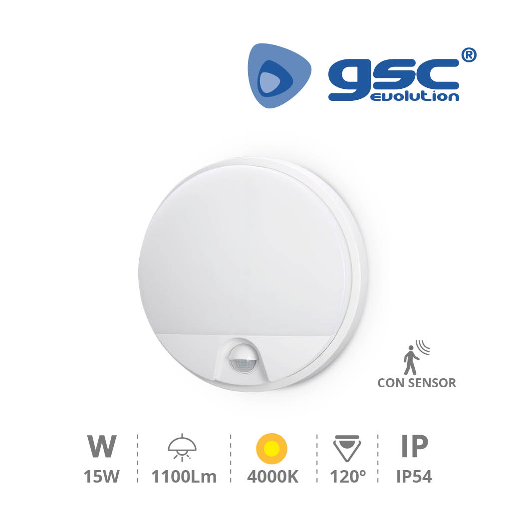 Aplique pared con sensor Detian 15W 4200K Blanco
