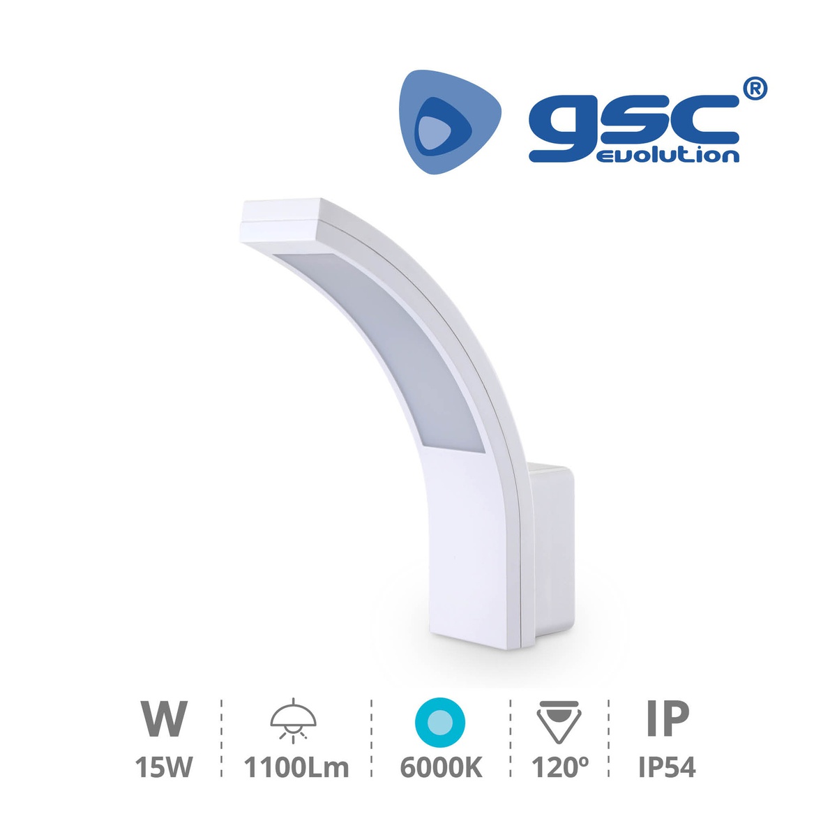 Aplique pared Bayaka 15W 6500K Blanco