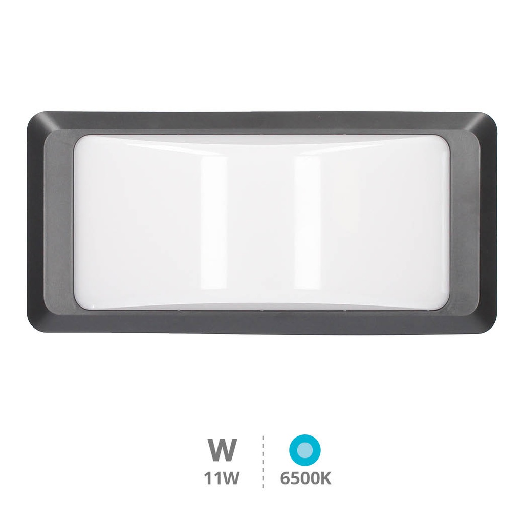 Aplique de parede LED Anthe 11W 6500K IP65 Cinza antracite