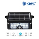 [200210001] Proyector solar LED multifunción con sensor 5W 6500K IP65 Negro