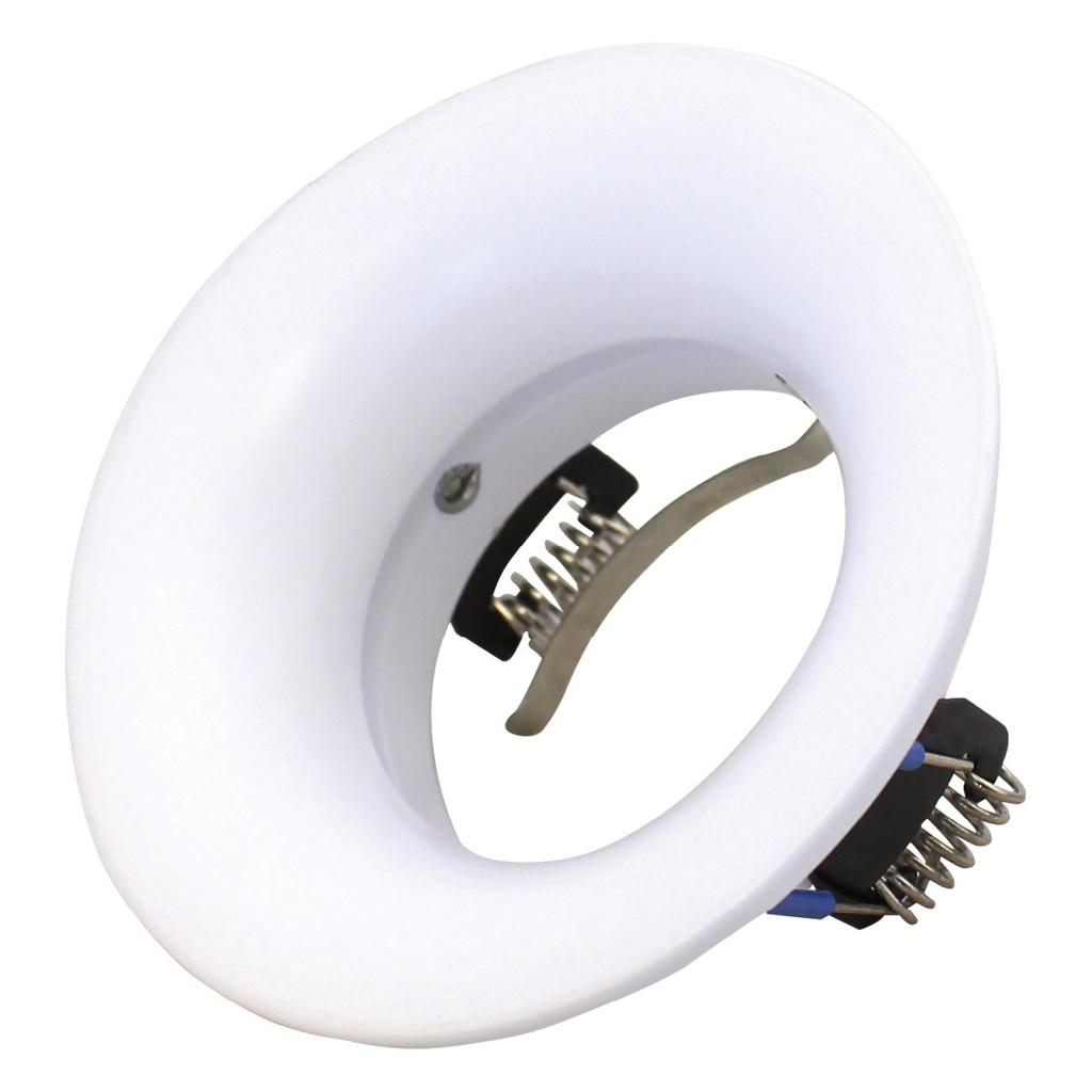 Pawne Rounded Recessed Fixed Fixture for Dichroich lamps Anti Glare White