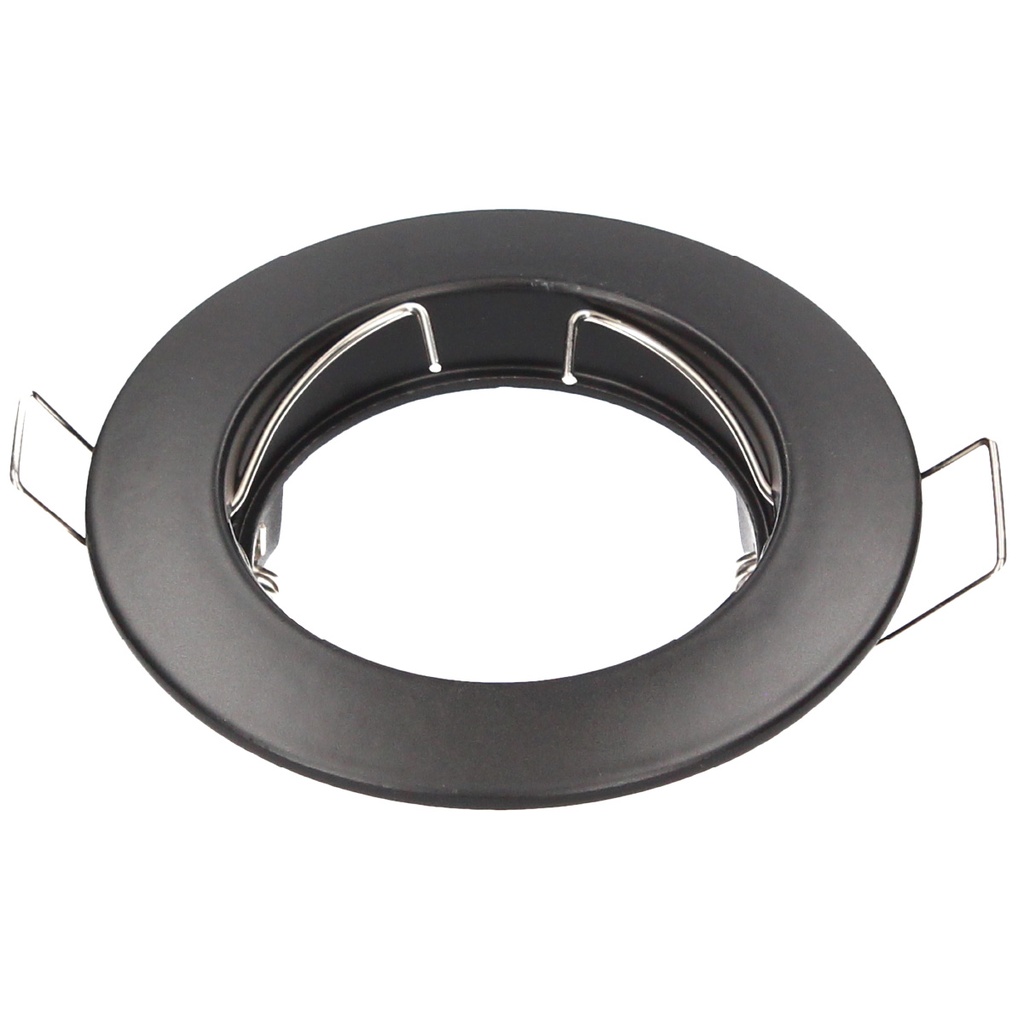 Aro fijo Fana redondo empotrable Ø77mm Negro mate