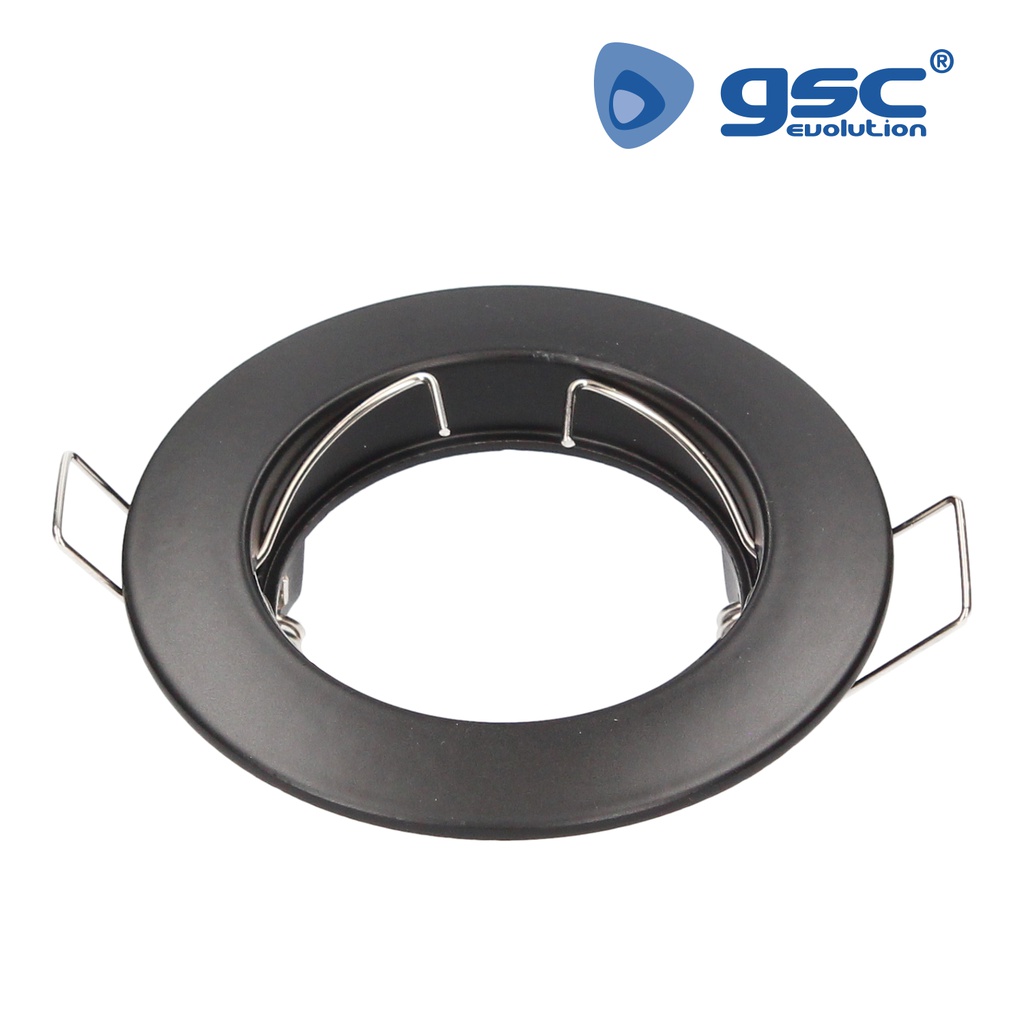 Downlight fixo Fana redondo encastrável Ø77mm Preto mate