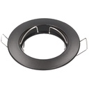 Aro fijo Fana redondo empotrable Ø77mm Negro mate