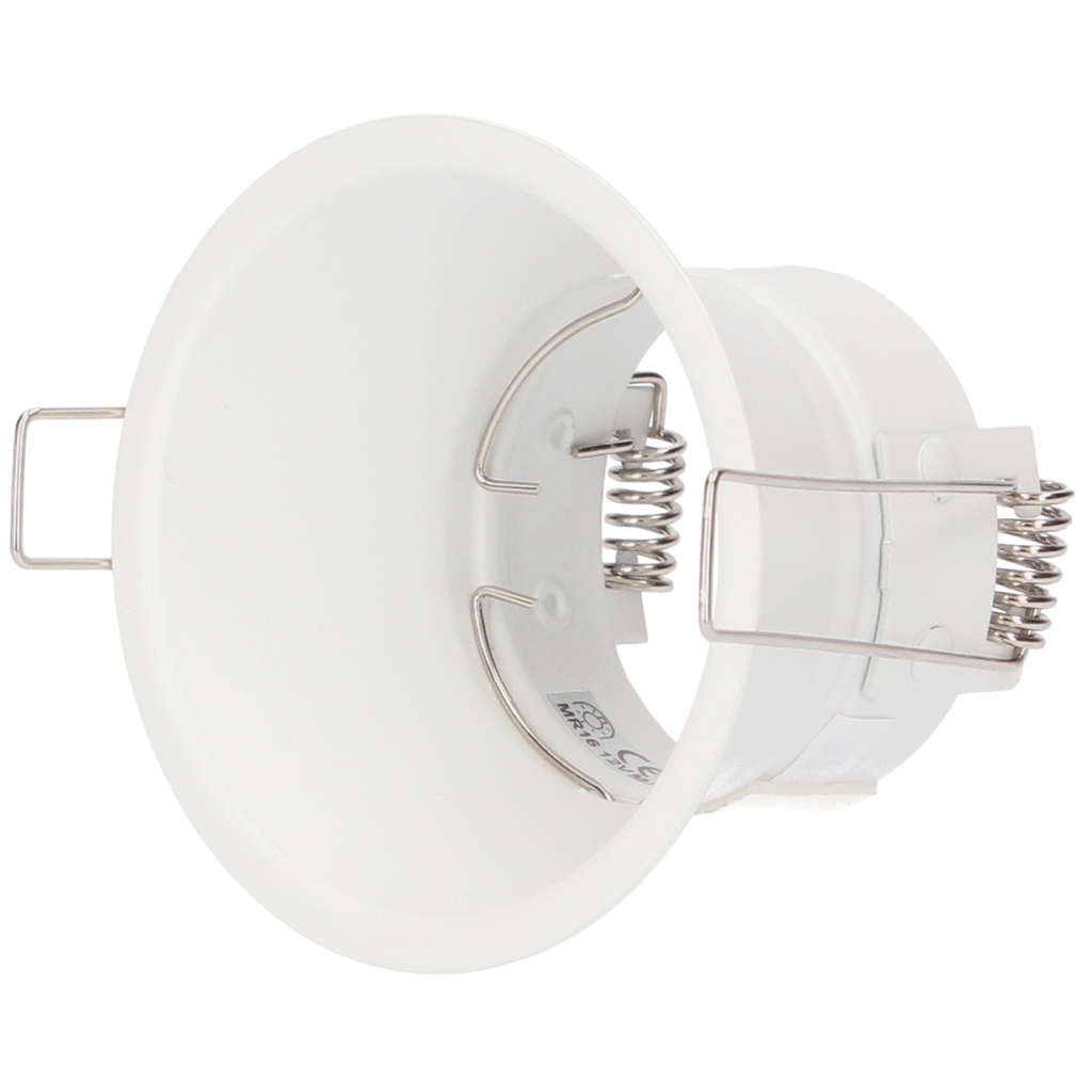 Taitu Rounded Recessed Fixed fixture for Dichroich lamps Matt White