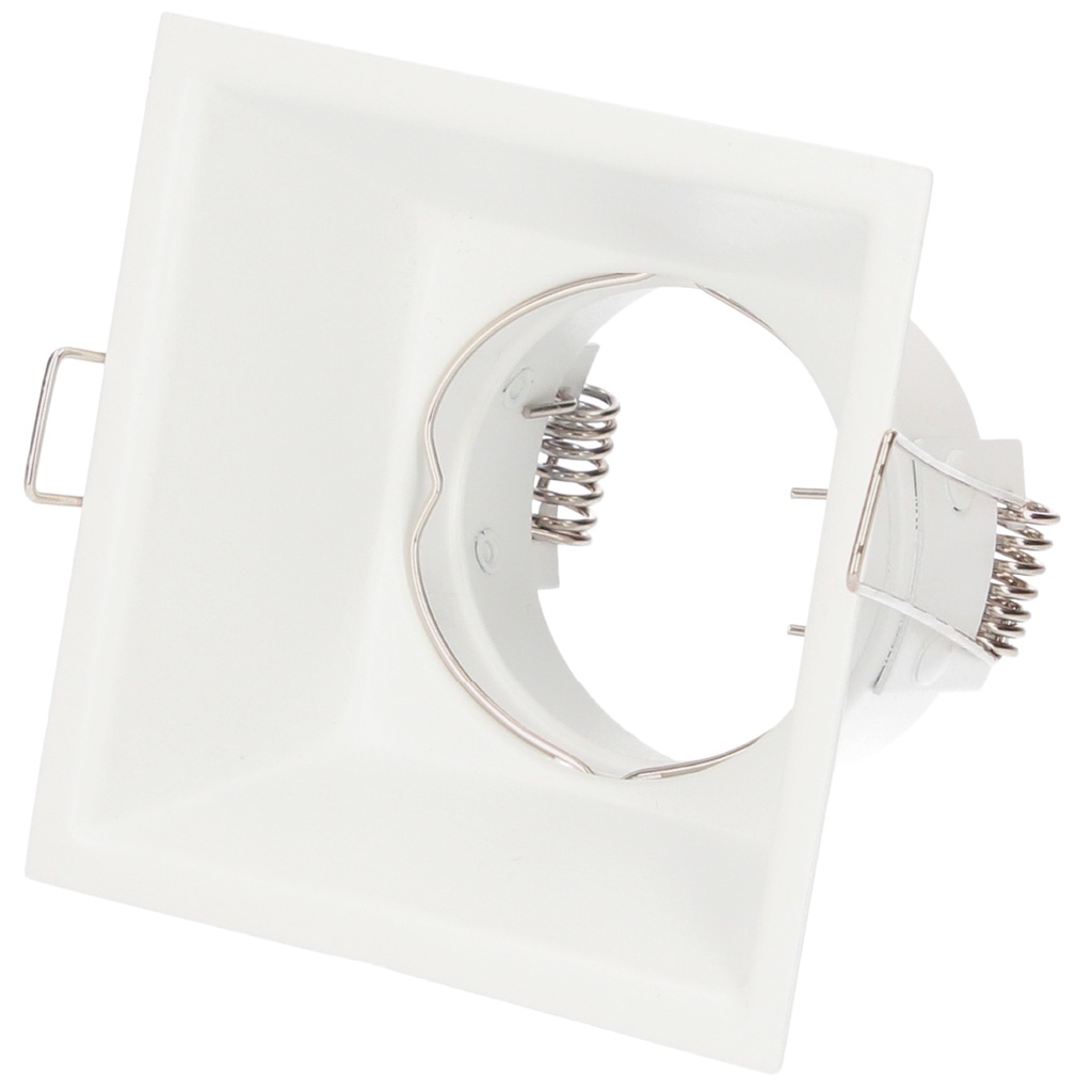 Taitu Squared Recessed Fixed fixture for Dichroich lamps Anti Glare White