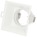 Anneau carré à encastrer Taitu 88x88 mm anti-éblouissement blanc mat