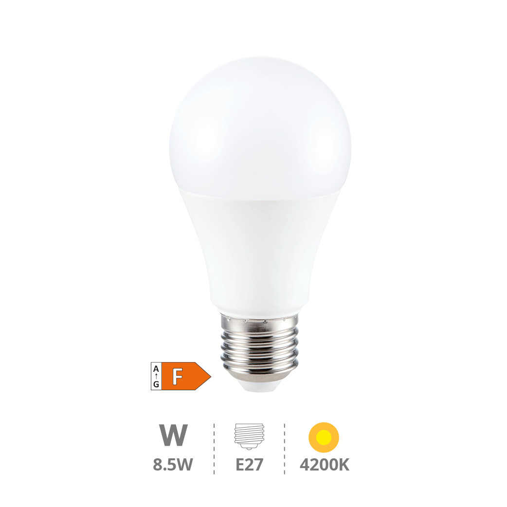Bombilla LED estándar A60 8,5W E27 4200K