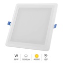 Downlight à encastrer LED carré Londa 18 W 4000K Blanc