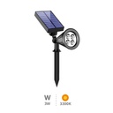 [201210005] Estaca de jardim solar LED Alezu 3300 K IP67 regulável