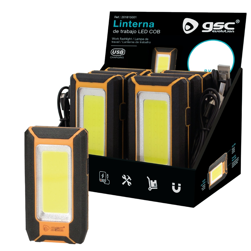 Work flashlight 7W - 6pcs display box